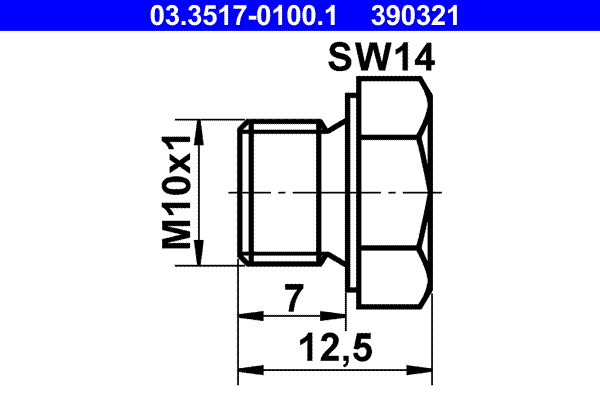 ATE 03.3517-0100.1 Verschlussschraube