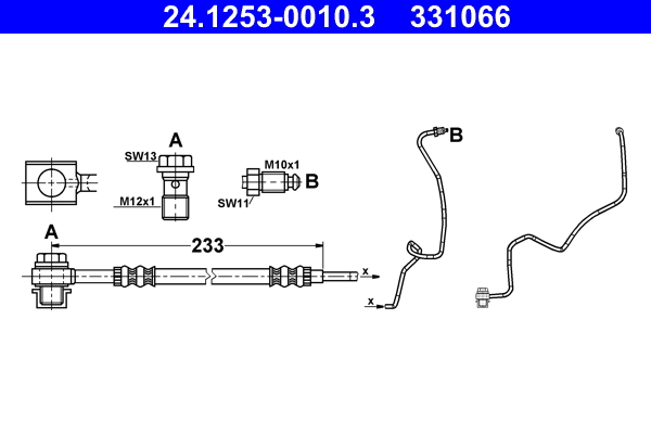 ATE 24.1253-0010.3 Bremsschlauch