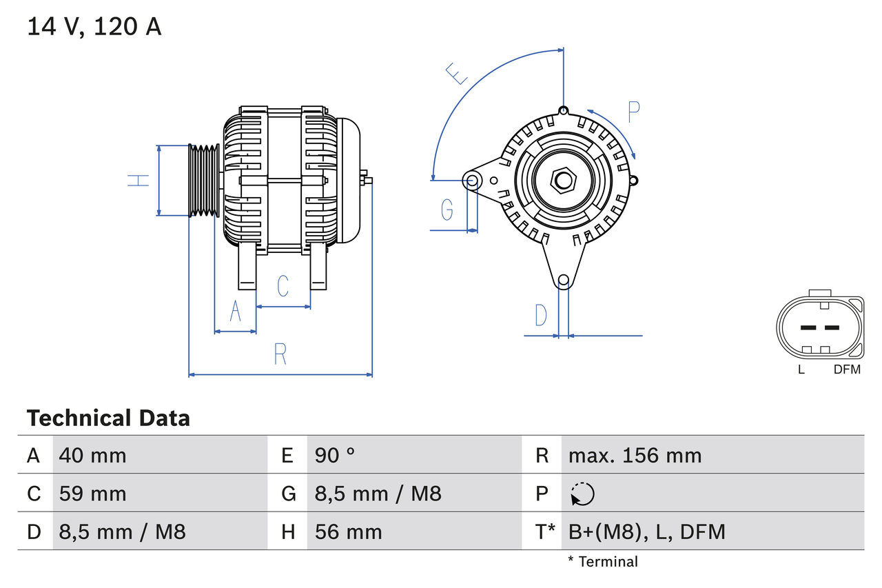 BOSCH 0 986 042 810 Generator