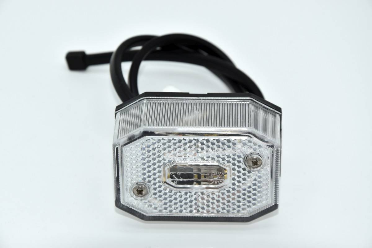 Aspöck Flexipoint 1 Begrenzungsleuchte weiß m. DC-Kabel 0,5m