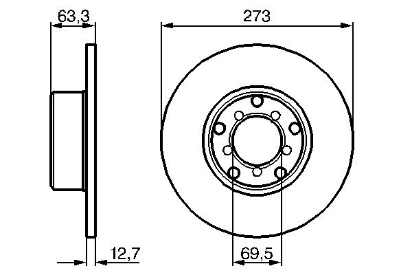BOSCH 0 986 478 055 Bremsscheibe