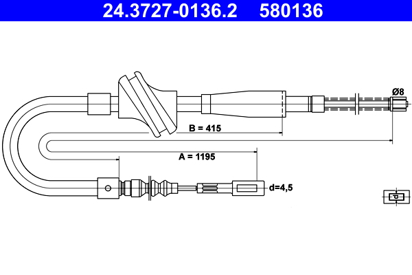ATE 24.3727-0136.2 Seilzug, Feststellbremse