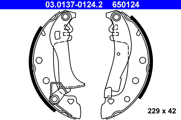 ATE 03.0137-0124.2 Bremsbackensatz