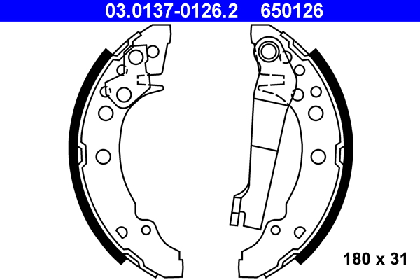 ATE 03.0137-0126.2 Bremsbackensatz