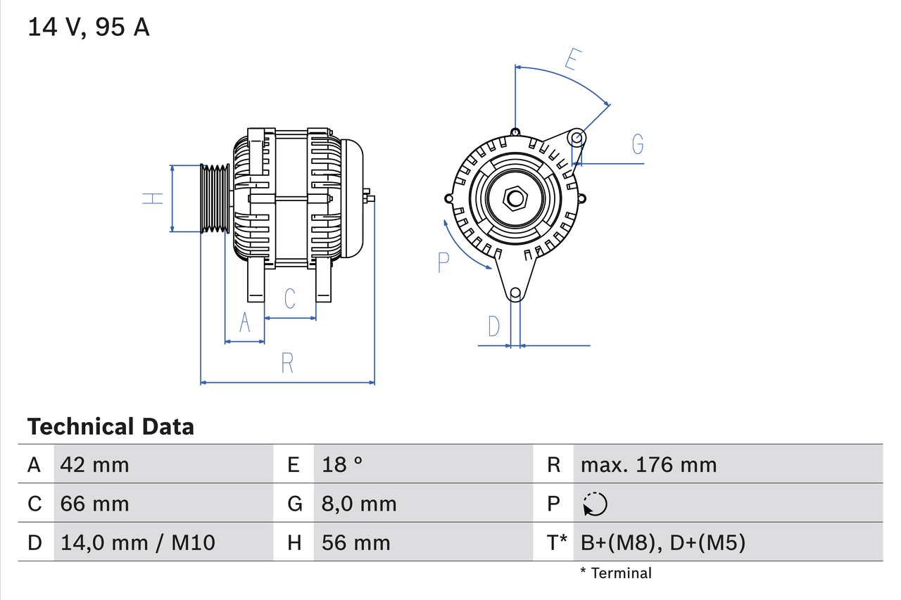 BOSCH 0 986 038 791 Generator