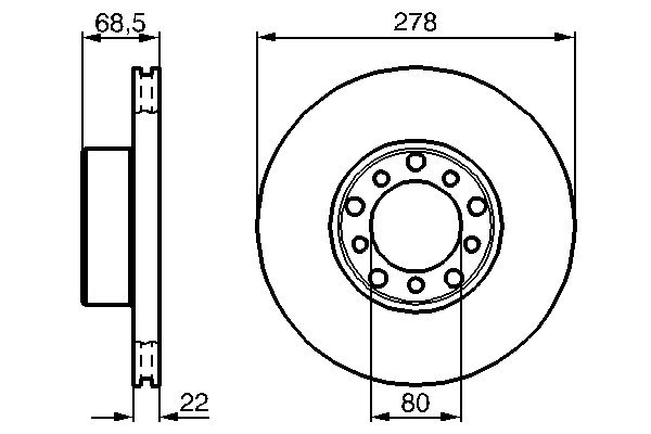 BOSCH 0 986 478 061 Bremsscheibe