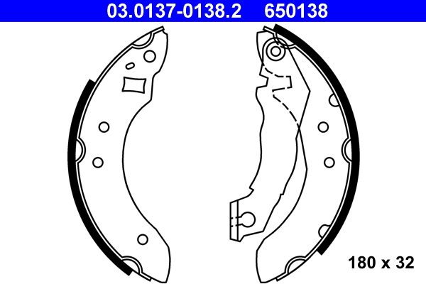 ATE 03.0137-0138.2 Bremsbackensatz