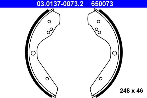 ATE 03.0137-0073.2 Bremsbackensatz