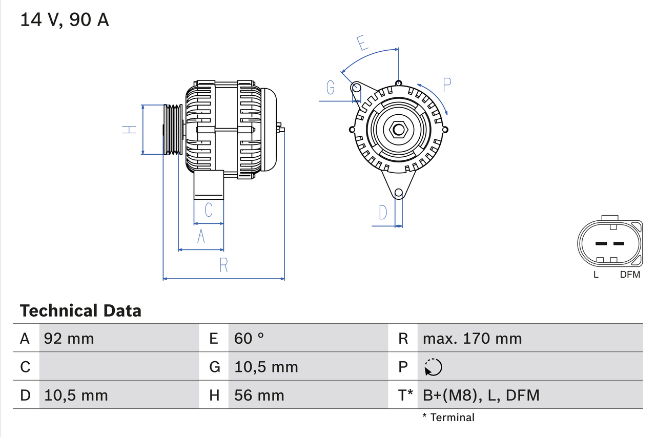 BOSCH 0 986 042 730 Generator
