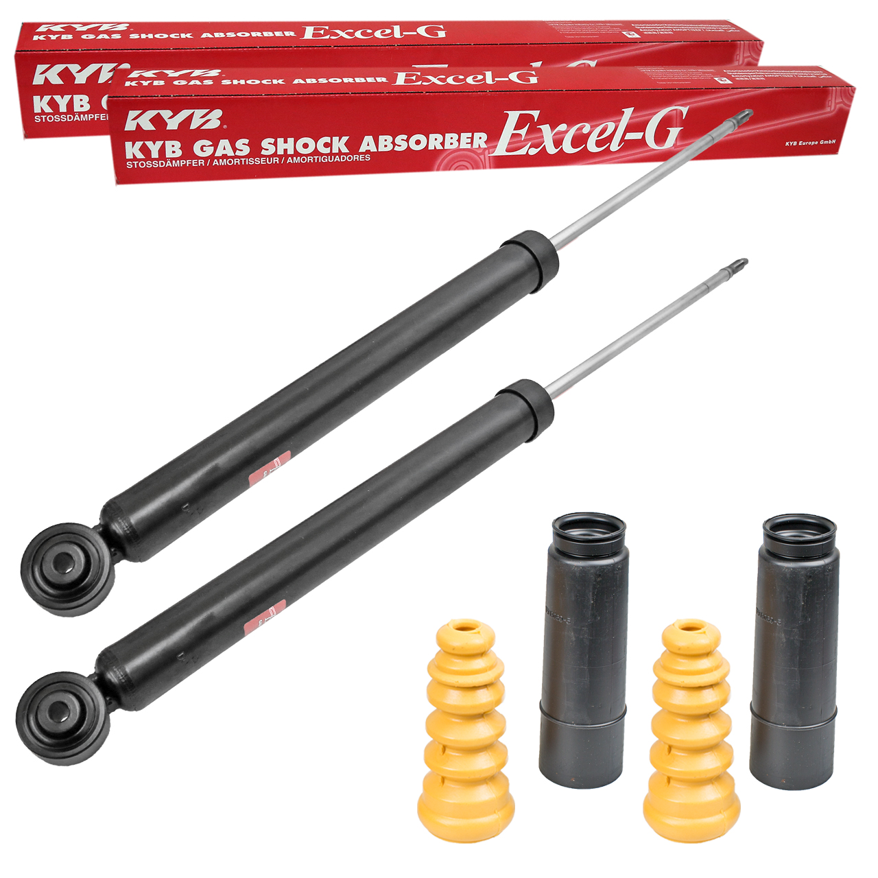 2x KYB Stoßdämpfer + Protection-Kit hinten u.a. für Audi A2 8Z0 + VW Polo 9N