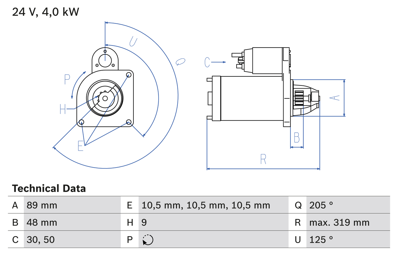 BOSCH 0 986 017 240 Starter
