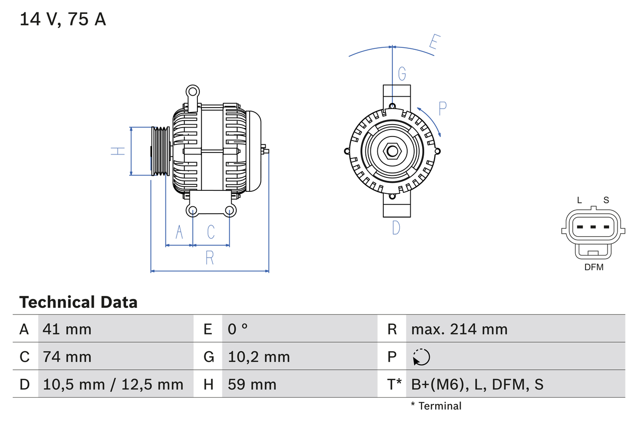 BOSCH 0 986 042 650 Generator