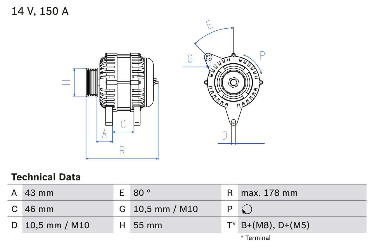 BOSCH 0 986 041 930 Generator