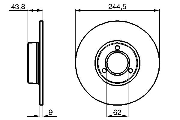 BOSCH 0 986 478 052 Bremsscheibe