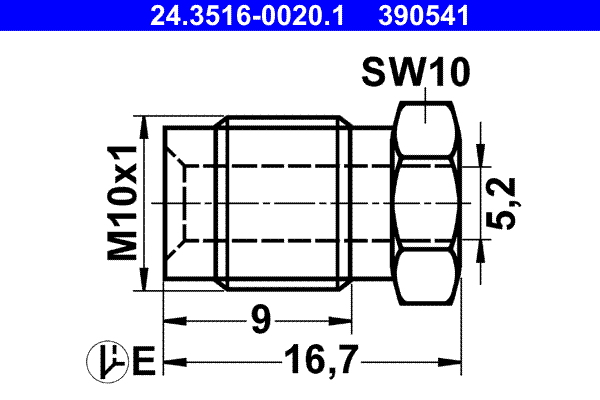 ATE 24.3516-0020.1 Überwurfschraube