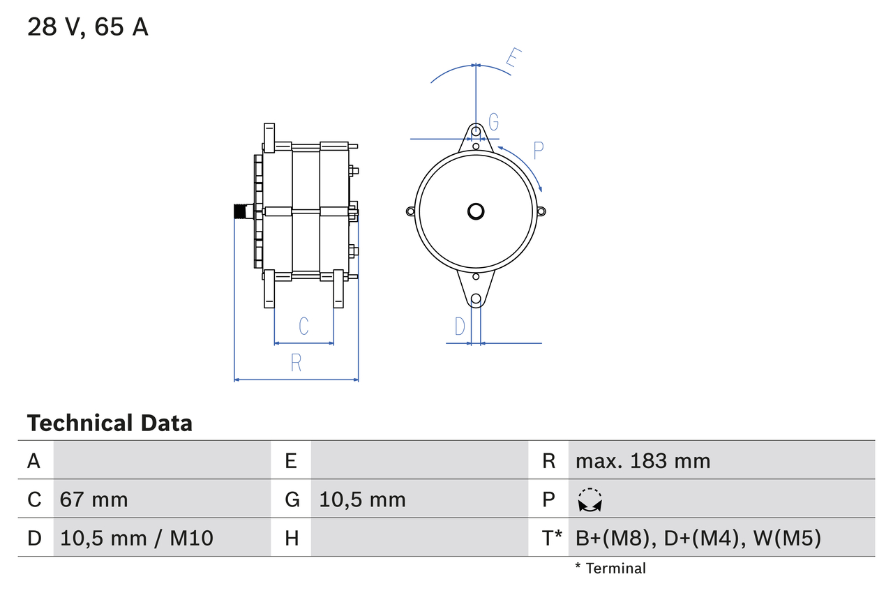 BOSCH 0 986 039 490 Generator