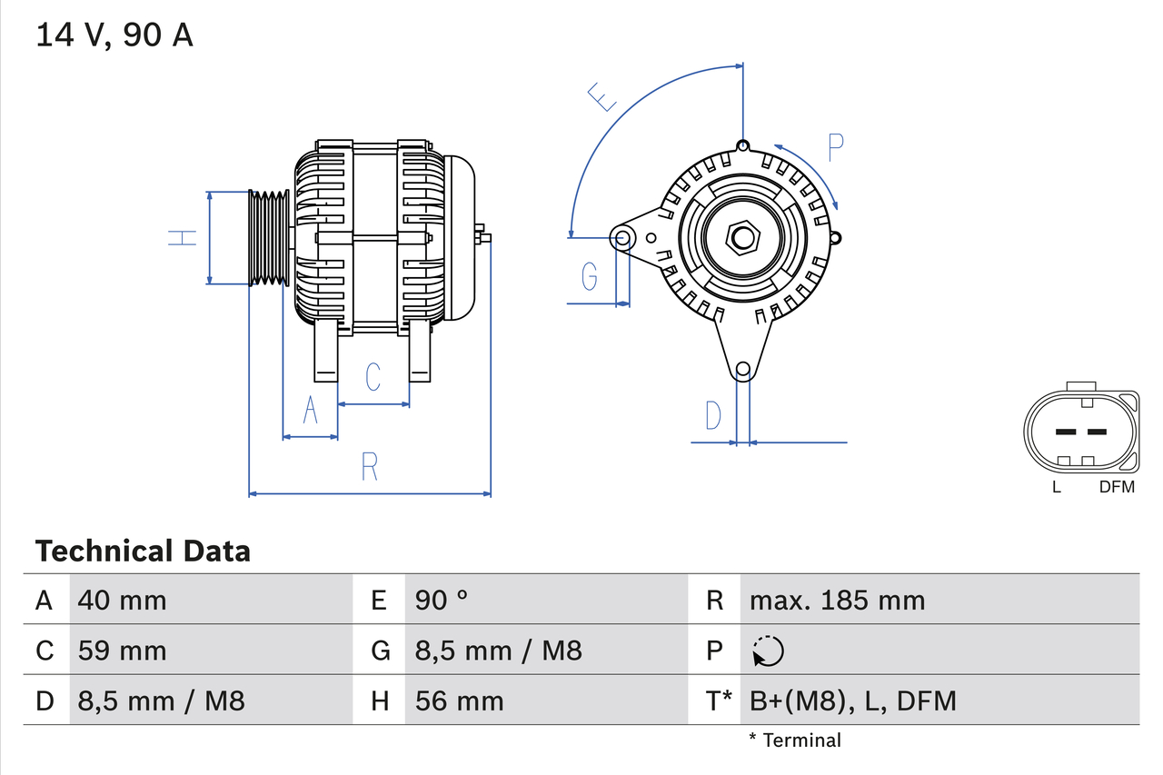 BOSCH 0 986 042 700 Generator