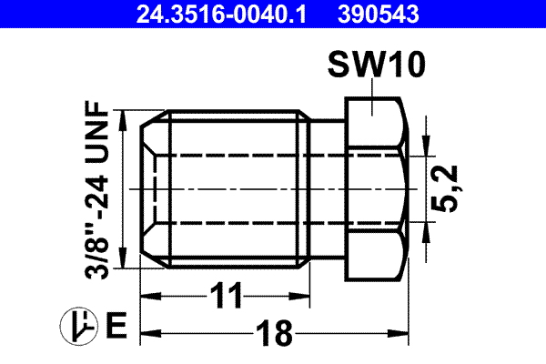 ATE 24.3516-0040.1 Überwurfschraube