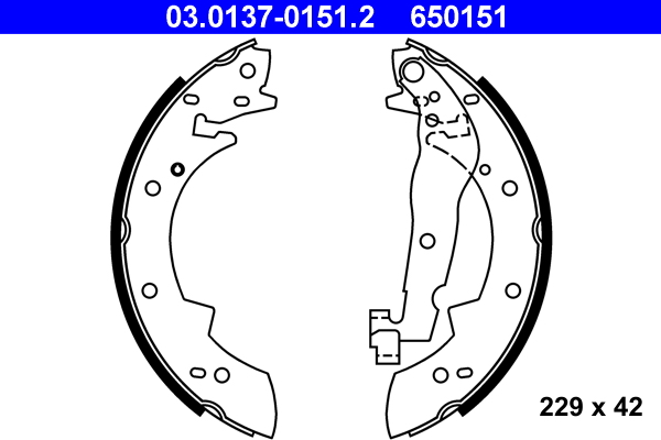 ATE 03.0137-0151.2 Bremsbackensatz