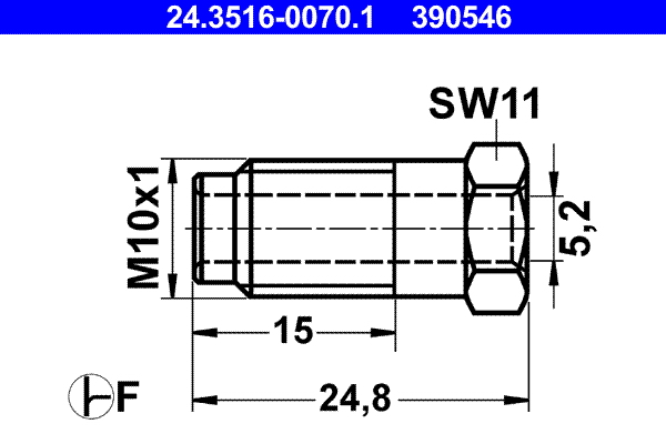 ATE 24.3516-0070.1 Überwurfschraube