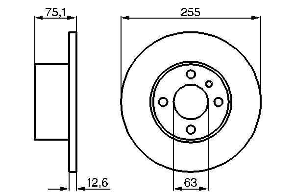 BOSCH 0 986 478 032 Bremsscheibe