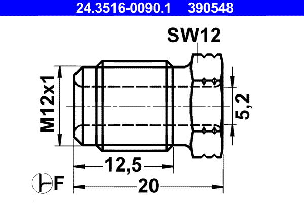 ATE 24.3516-0090.1 Überwurfschraube