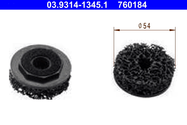ATE 03.9314-1345.1 Reinigungsscheibe, Reinigungsset-Radnabe