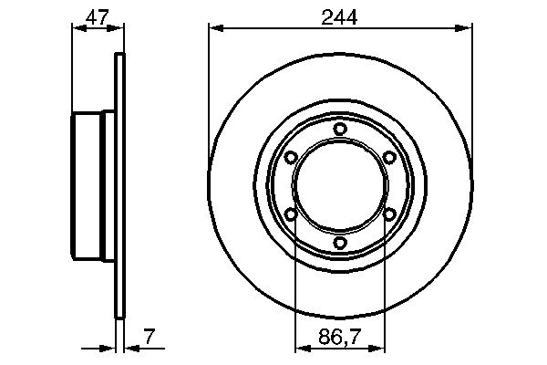 BOSCH 0 986 478 050 Bremsscheibe
