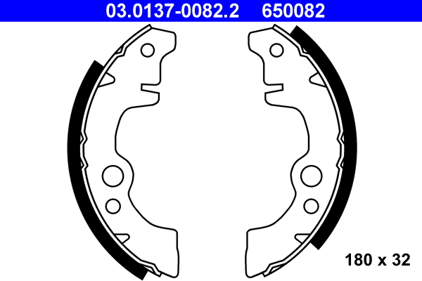 ATE 03.0137-0082.2 Bremsbackensatz