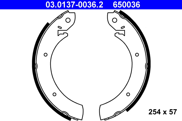 ATE 03.0137-0036.2 Bremsbackensatz