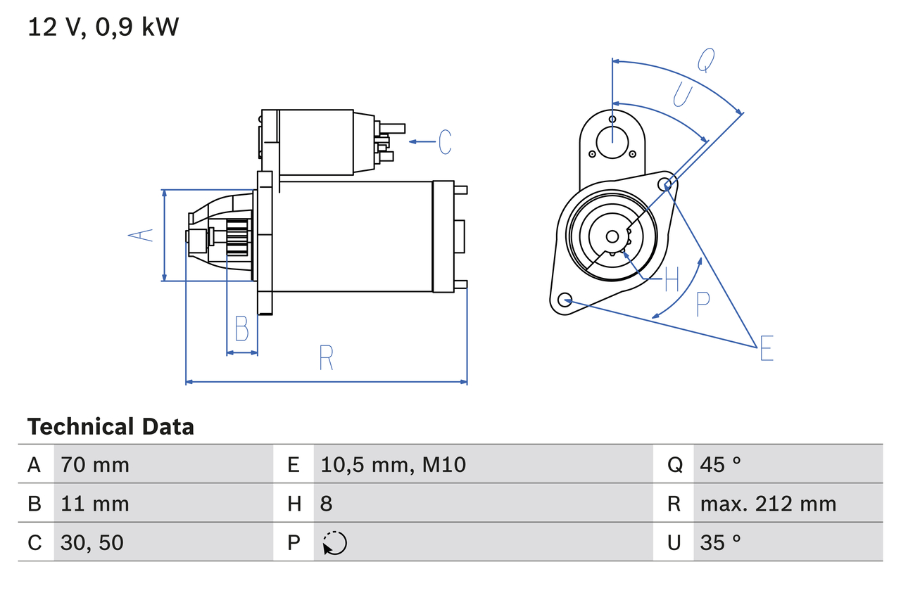 BOSCH 0 986 016 730 Starter