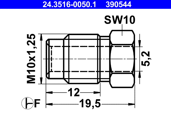ATE 24.3516-0050.1 Überwurfschraube