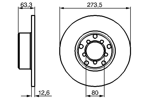 BOSCH 0 986 478 057 Bremsscheibe