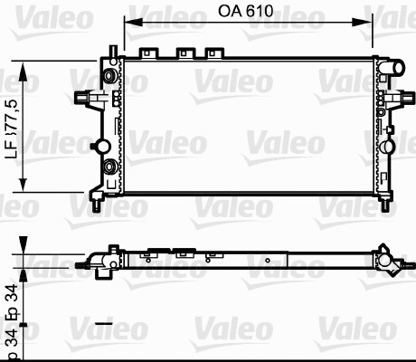 VALEO 732548 Kühler, Motorkühlung