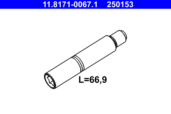 ATE 11.8171-0067.1 Führungsbolzen, Bremssattel