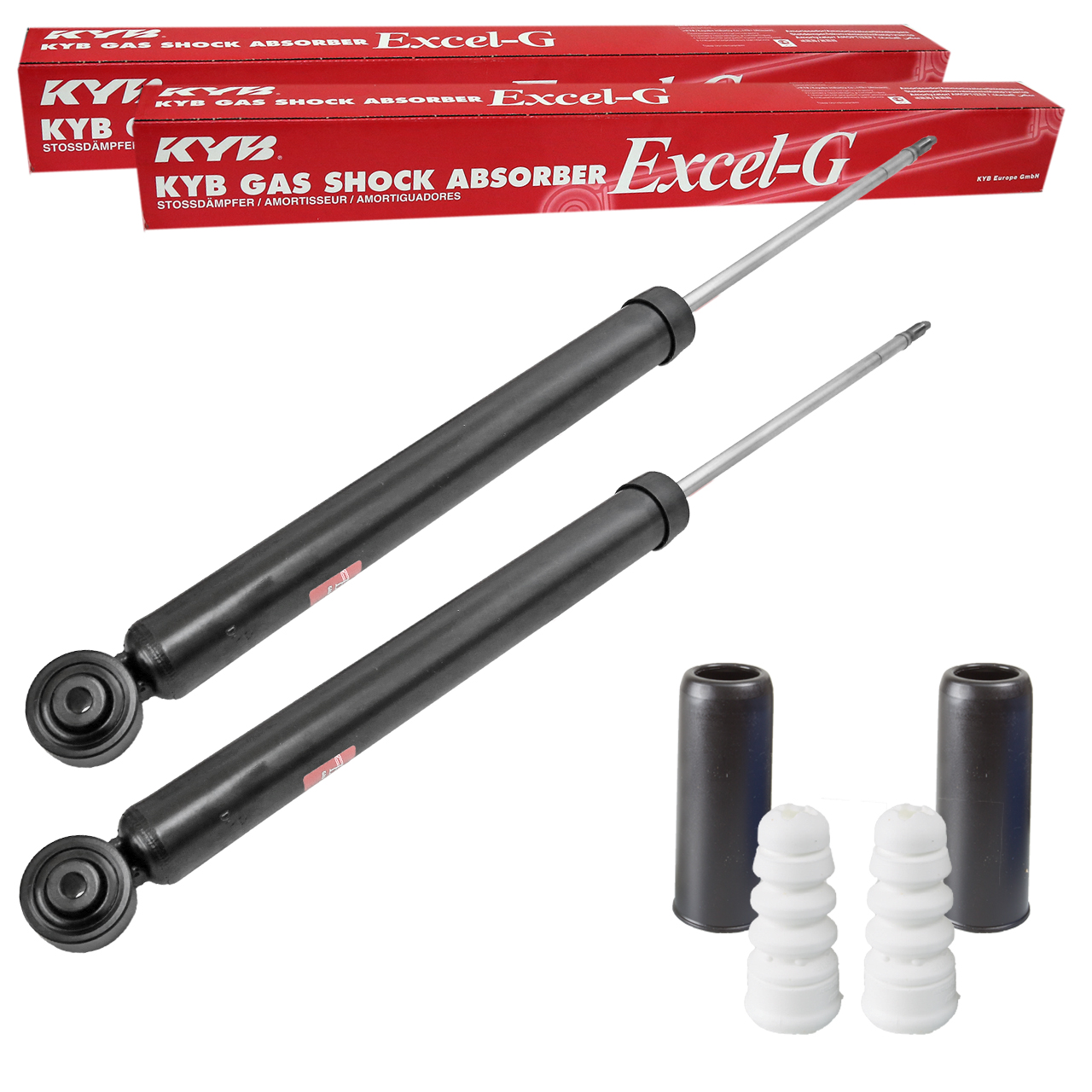 2x KYB Stoßdämpfer + Protection Kit hinten u.a. für Audi A2 Seat Skoda VW