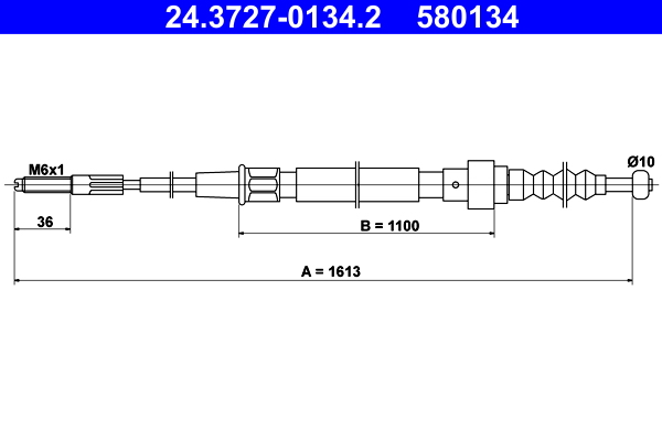 ATE 24.3727-0134.2 Seilzug, Feststellbremse