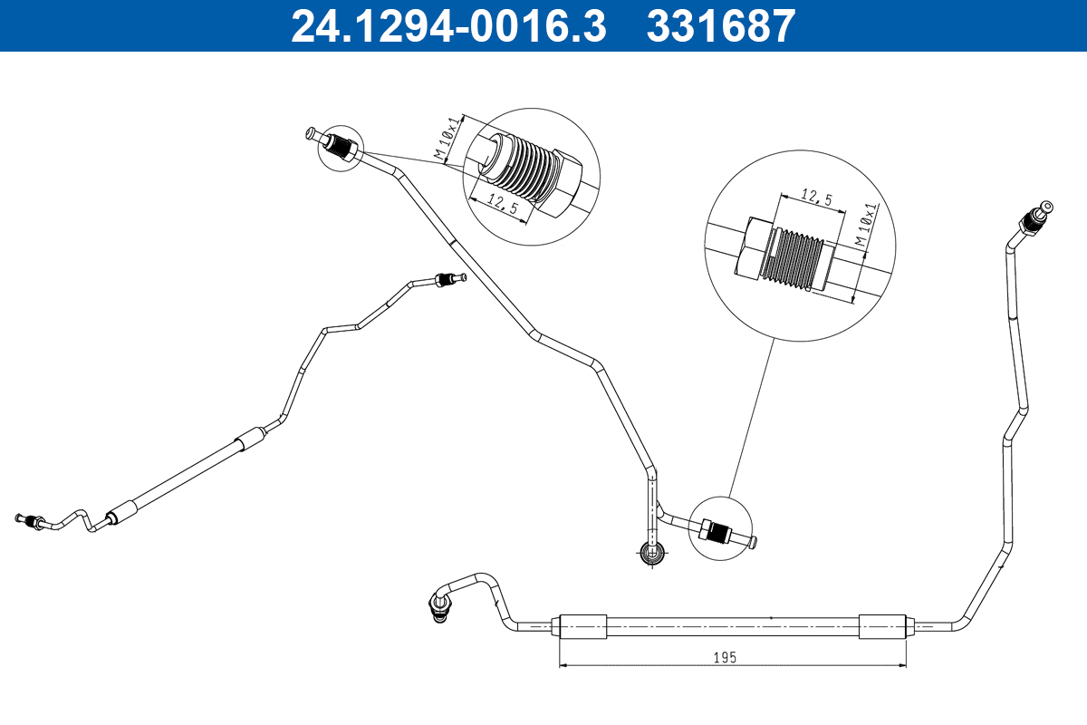 ATE 24.1294-0016.3 Bremsschlauch