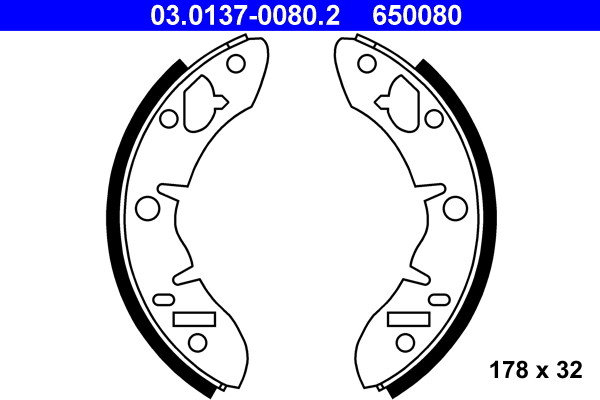 ATE 03.0137-0080.2 Bremsbackensatz