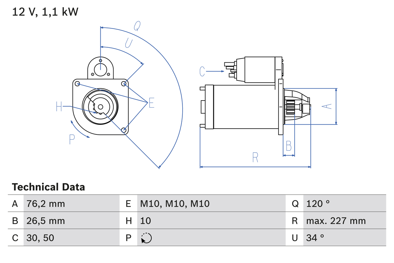 BOSCH 0 986 017 060 Starter