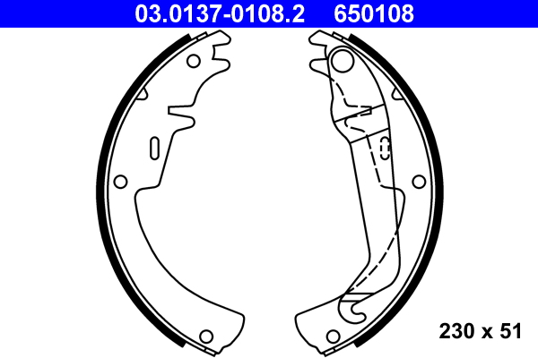 ATE 03.0137-0108.2 Bremsbackensatz