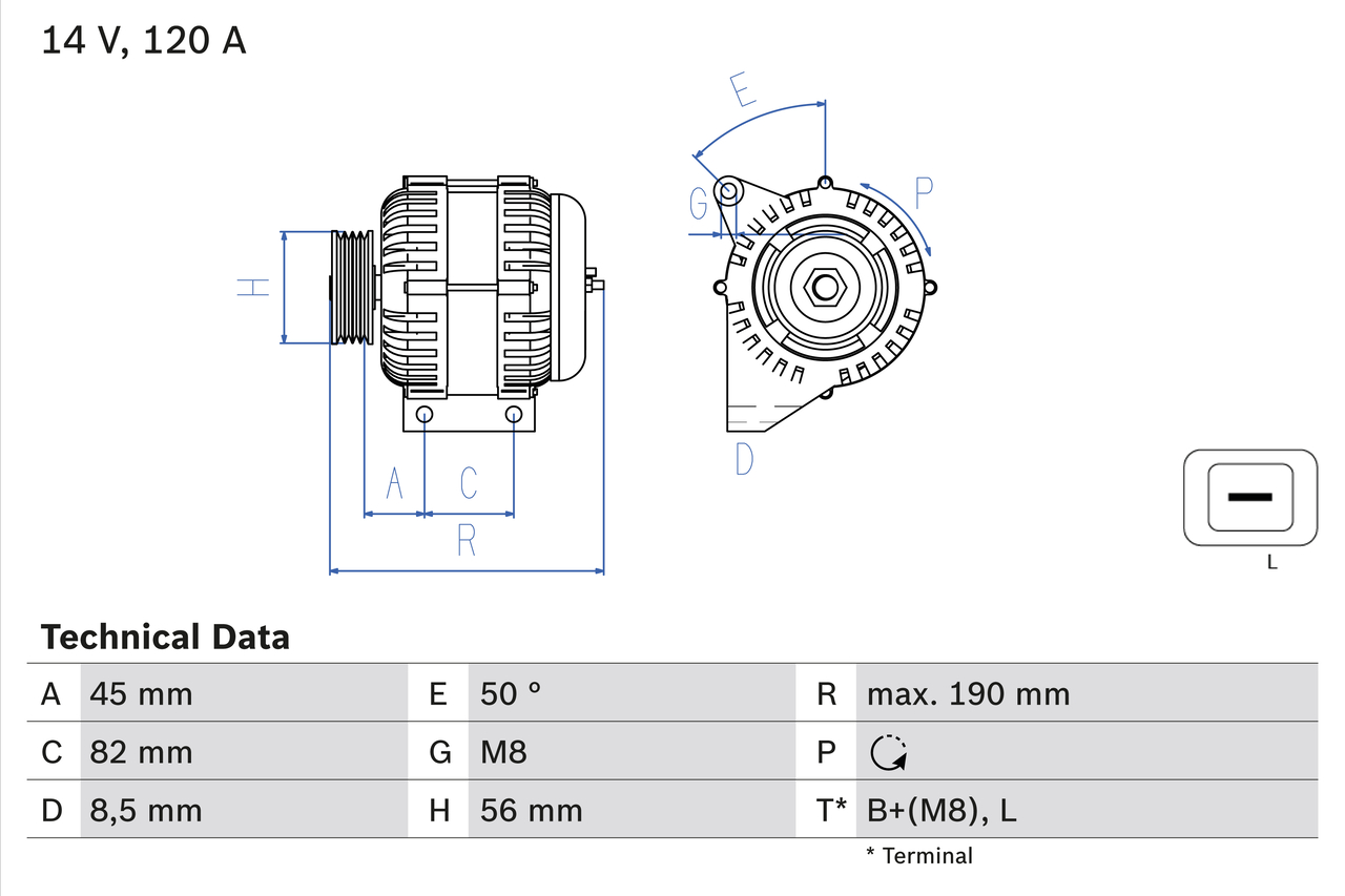 BOSCH 0 986 041 740 Generator