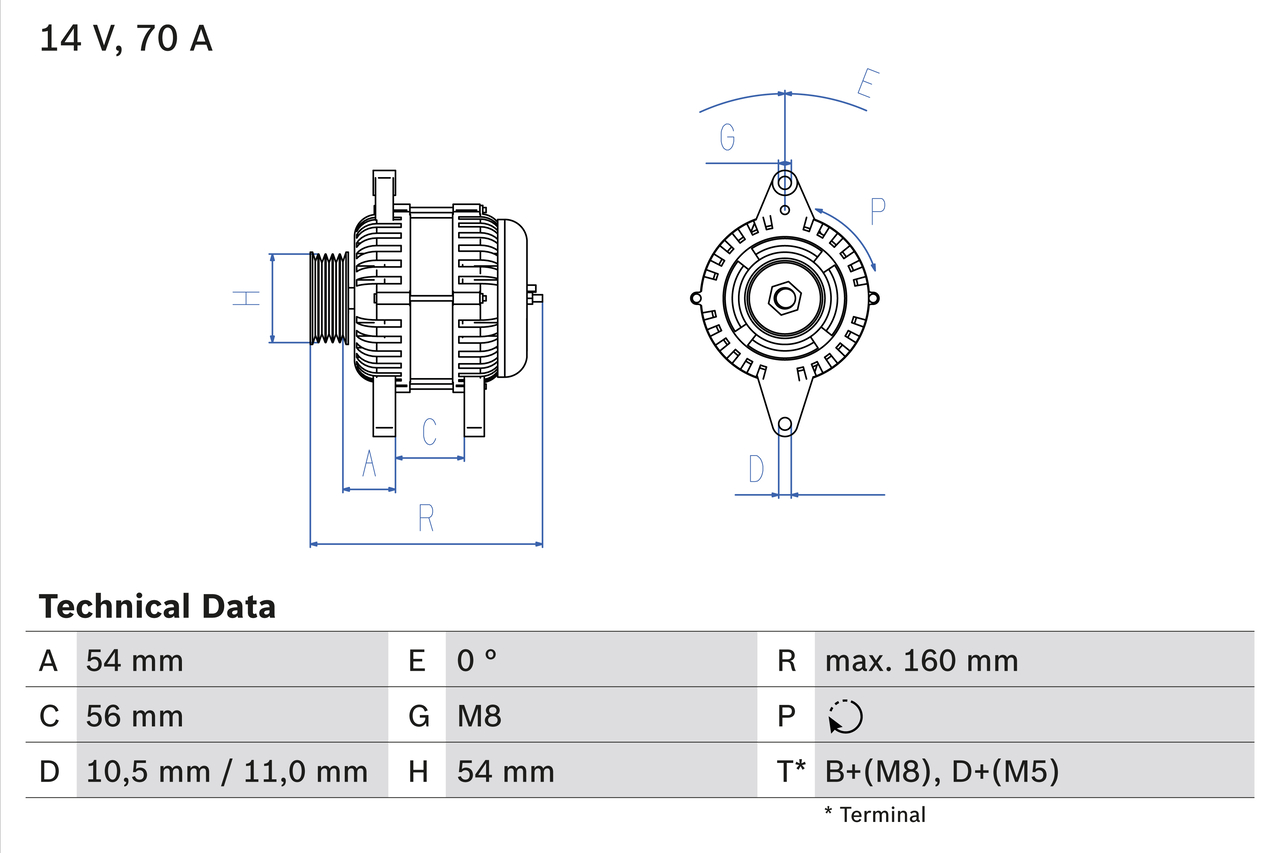 BOSCH 0 986 041 260 Generator