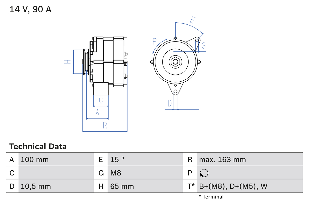 BOSCH 0 986 036 790 Generator