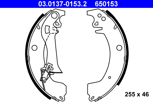 ATE 03.0137-0153.2 Bremsbackensatz