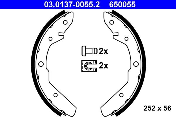 ATE 03.0137-0055.2 Bremsbackensatz
