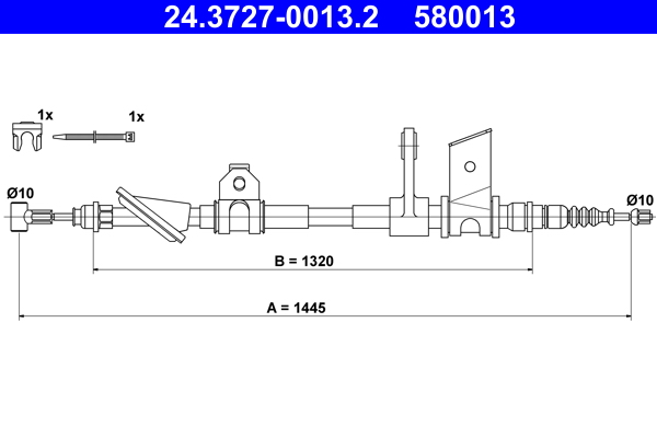 ATE 24.3727-0013.2 Seilzug, Feststellbremse