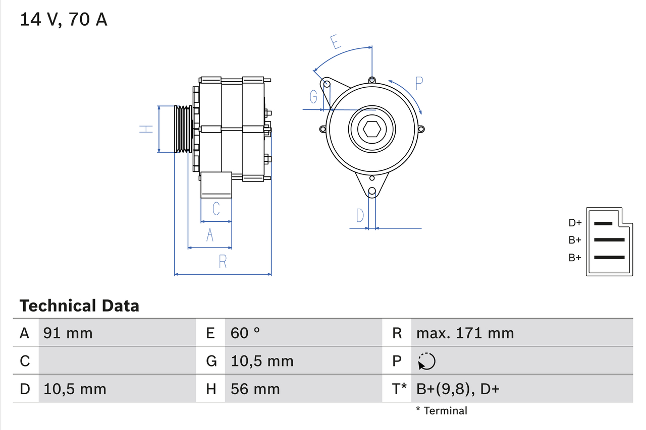 BOSCH 0 986 033 810 Generator