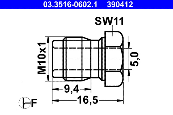 ATE 03.3516-0602.1 Überwurfschraube