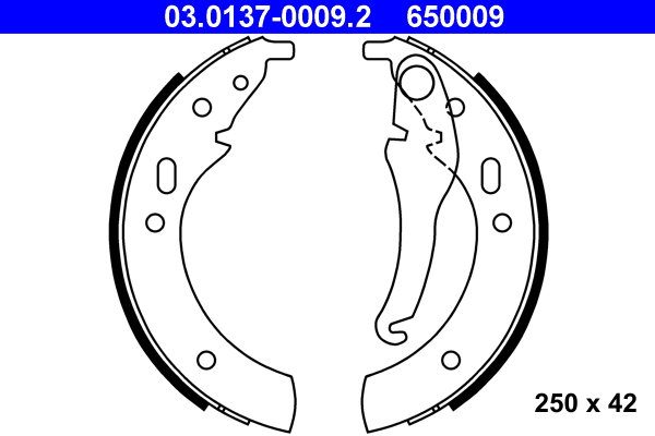 ATE 03.0137-0009.2 Bremsbackensatz